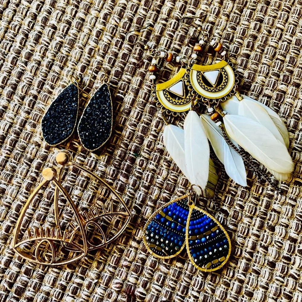 Goldtone Drop Earring Bundle - Picture 6 of 6
